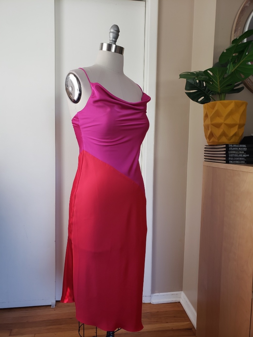 Vibrant Colorblock Slip Dress Size 2 NEW!